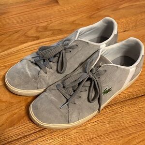 Lacoste Men's Gray and White Sneakers